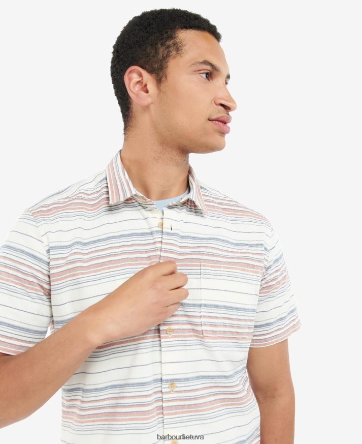 apranga Barbour su dryžuotais marškiniais ekru vyrų 6F6D80376