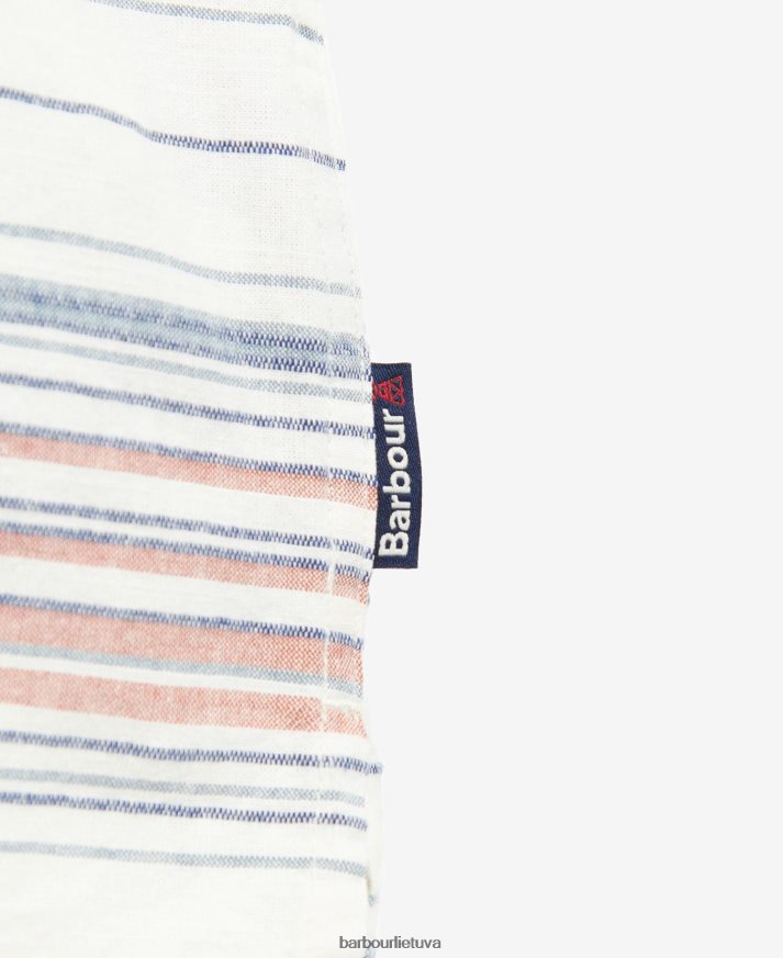 apranga Barbour su dryžuotais marškiniais ekru vyrų 6F6D80376