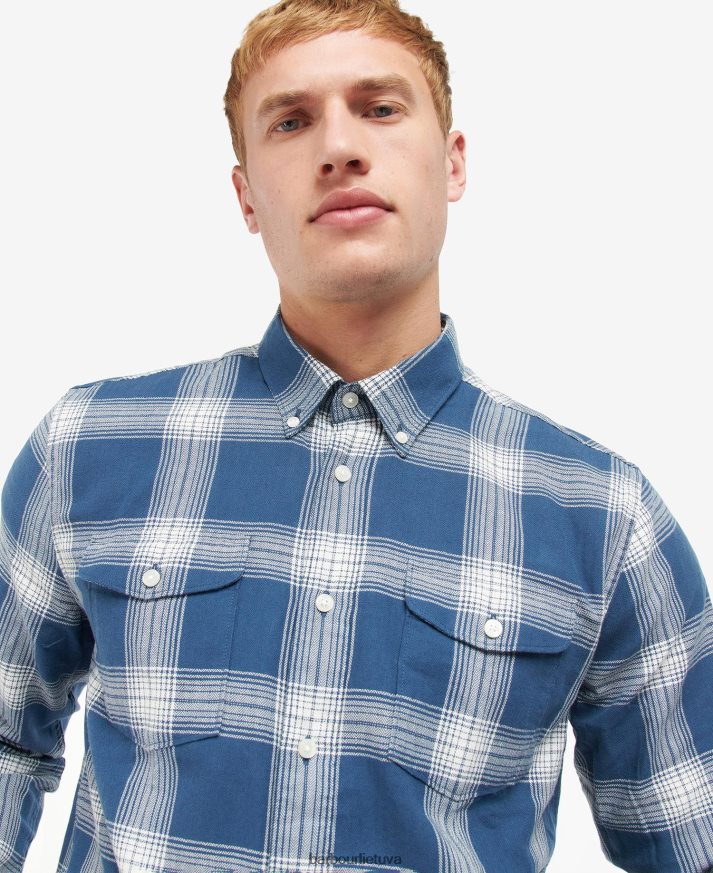 apranga Barbour turbo marškinėliai skiriamieji ženklai mėlyni vyrų 6F6D80403