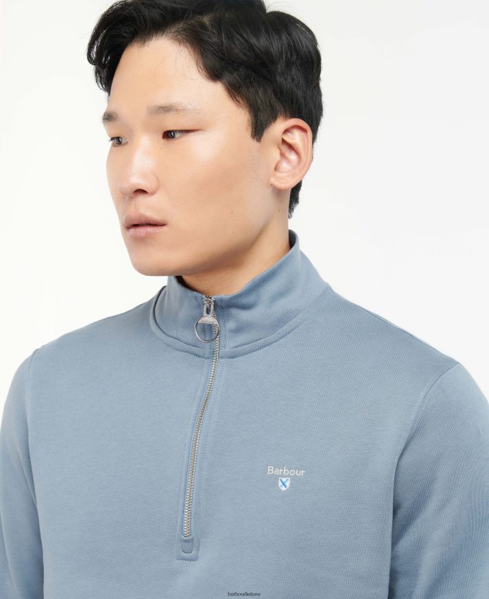 apranga Barbour Barbur Rothley megztinis su pusiau užtrauktuku agavos žalia vyrų 6F6D801052