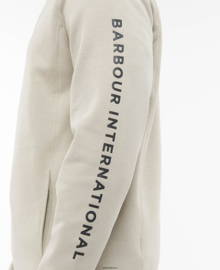 apranga Barbour Wallace megztinis su pusiau užtrauktuku betono vyrų 6F6D801003