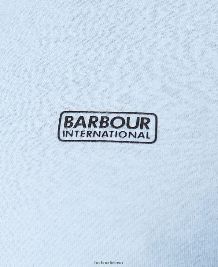 apranga Barbour būtinas megztinis su pusiau užtrauktuku išblukęs mėlynas vyrų 6F6D80999