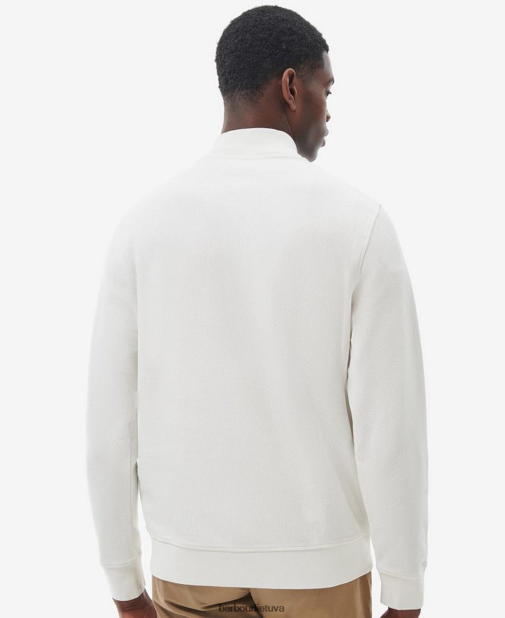 apranga Barbour birkrigg megztinis su puse užtrauktuku balti dūmai vyrų 6F6D80991