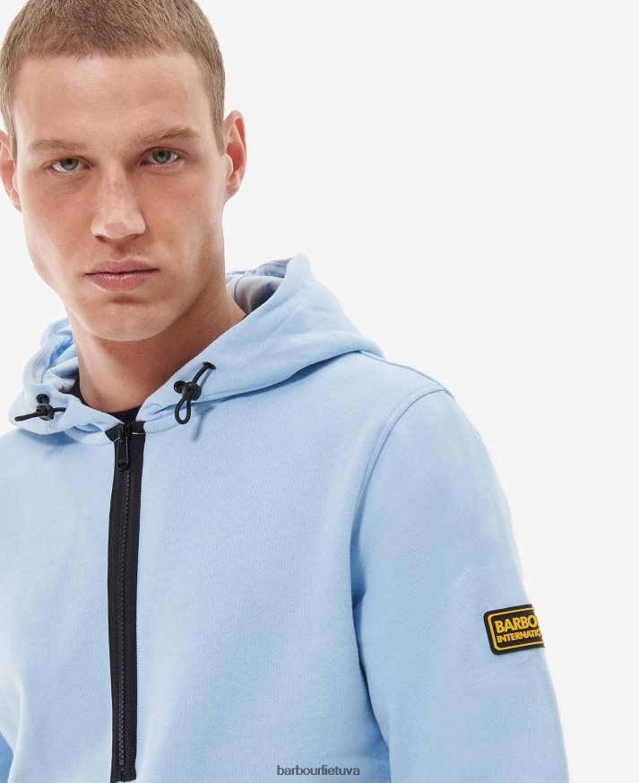 apranga Barbour ženklelis su puse užtrauktuku gobtuvu išblukęs mėlynas vyrų 6F6D801029
