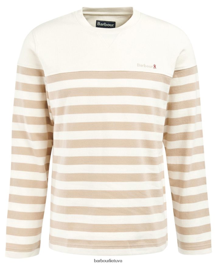 apranga Barbour firthmoor stripe įgula degintos alyvuogės vyrų 6F6D801011