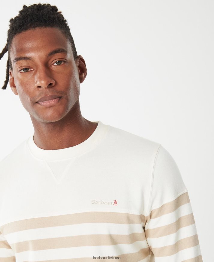 apranga Barbour firthmoor stripe įgula degintos alyvuogės vyrų 6F6D801011