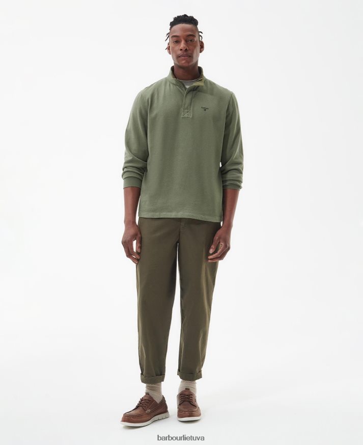 apranga Barbour kiphil megztinis su pusiau užtrauktuku degintos alyvuogės vyrų 6F6D801026