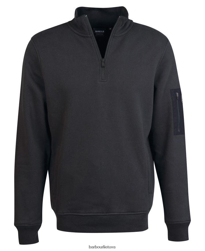apranga Barbour lydinio pusiau užtrauktukas prakaitas tamsiai juoda vyrų 6F6D801071