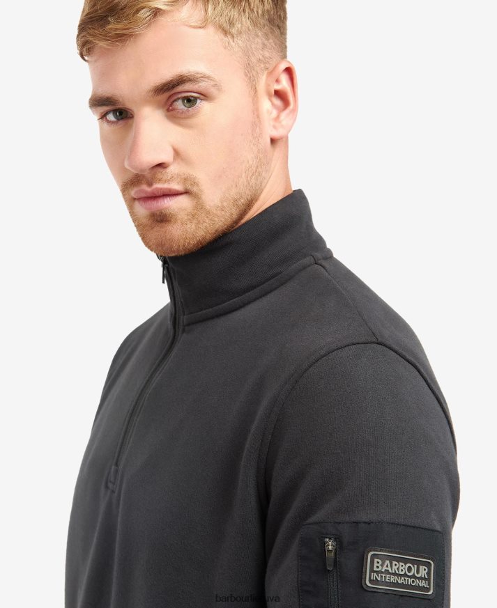 apranga Barbour lydinio pusiau užtrauktukas prakaitas tamsiai juoda vyrų 6F6D801071
