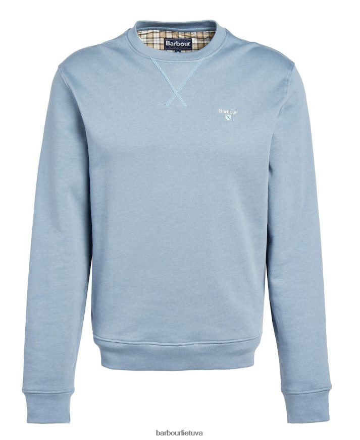 apranga Barbour ridsdale megztinis su įgulos kaklu agavos žalia vyrų 6F6D801056