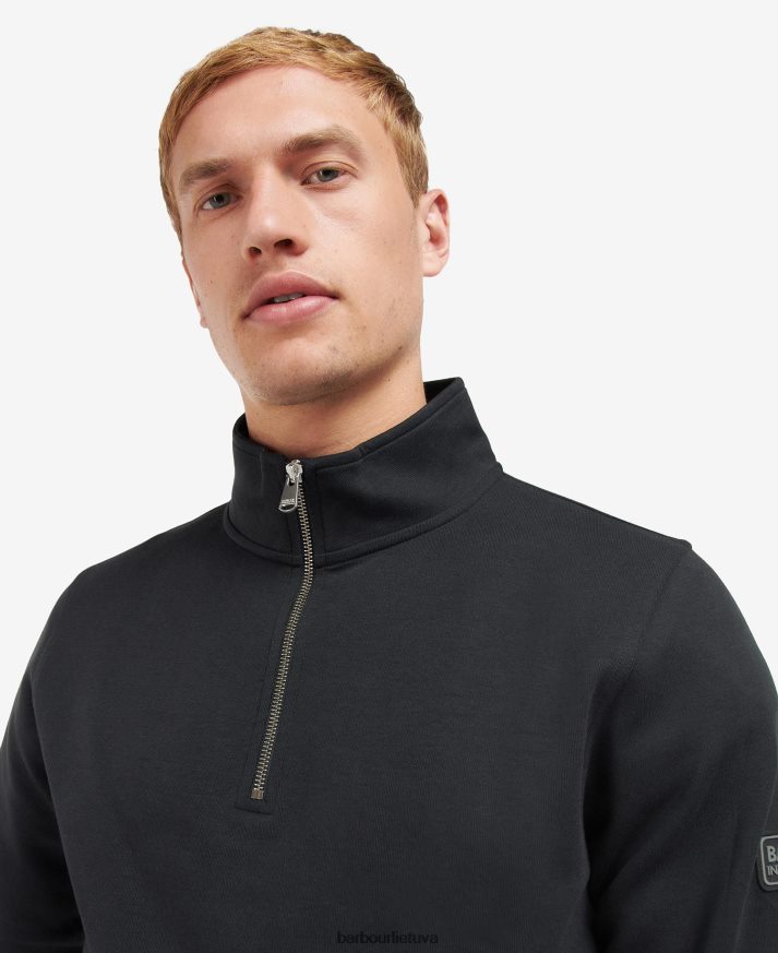 apranga Barbour spyruoklinis pusinis užtrauktukas klasikinis juodas vyrų 6F6D80993