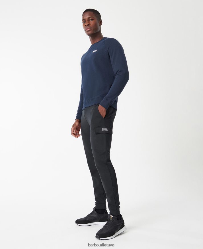 apranga Barbour tarptautinis megztinis, būtinas įgulos kakleliu antracito marlas vyrų 6F6D801019