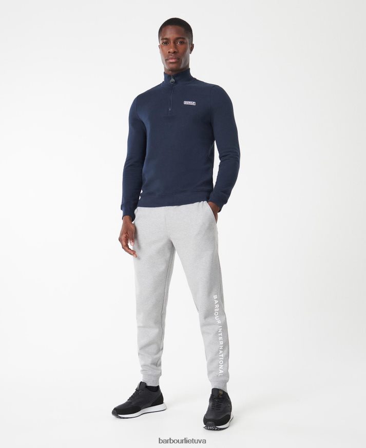 apranga Barbour tarptautinis megztinis, būtinas pusinis užtrauktukas juodas vyrų 6F6D801020