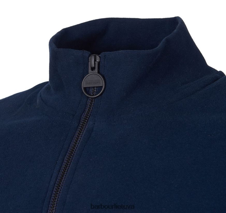 apranga Barbour tarptautinis megztinis, būtinas pusinis užtrauktukas juodas vyrų 6F6D801020