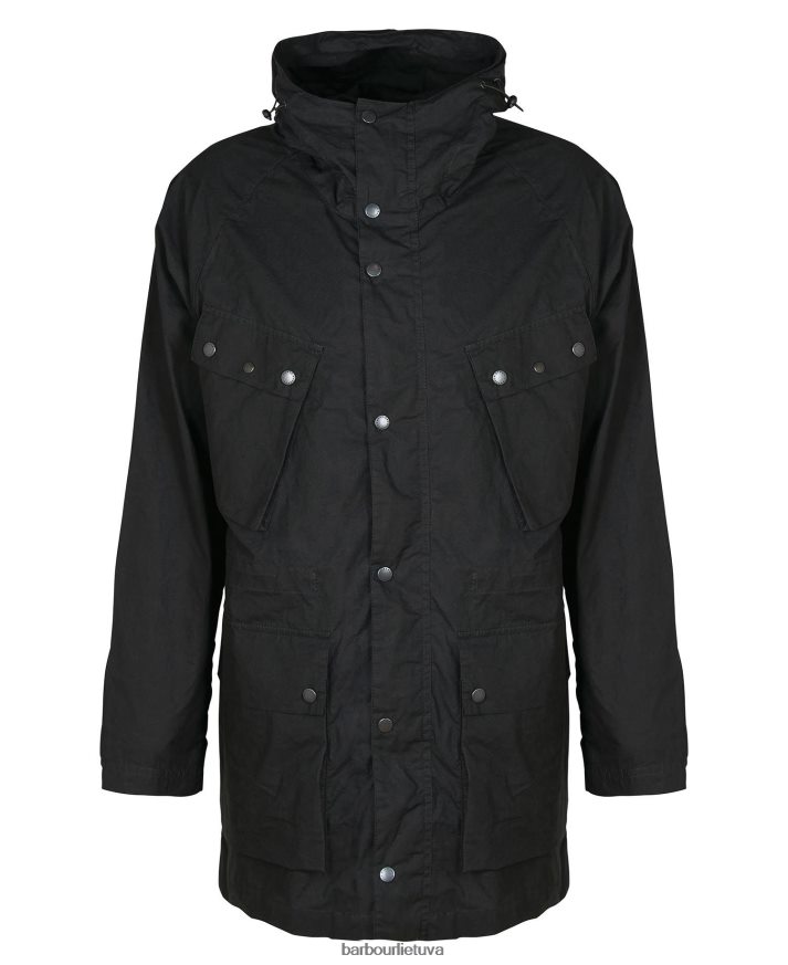 apranga Barbour pasiūlymas laisvalaikio parko paltas klasikinis juodas vyrų 6F6D80176
