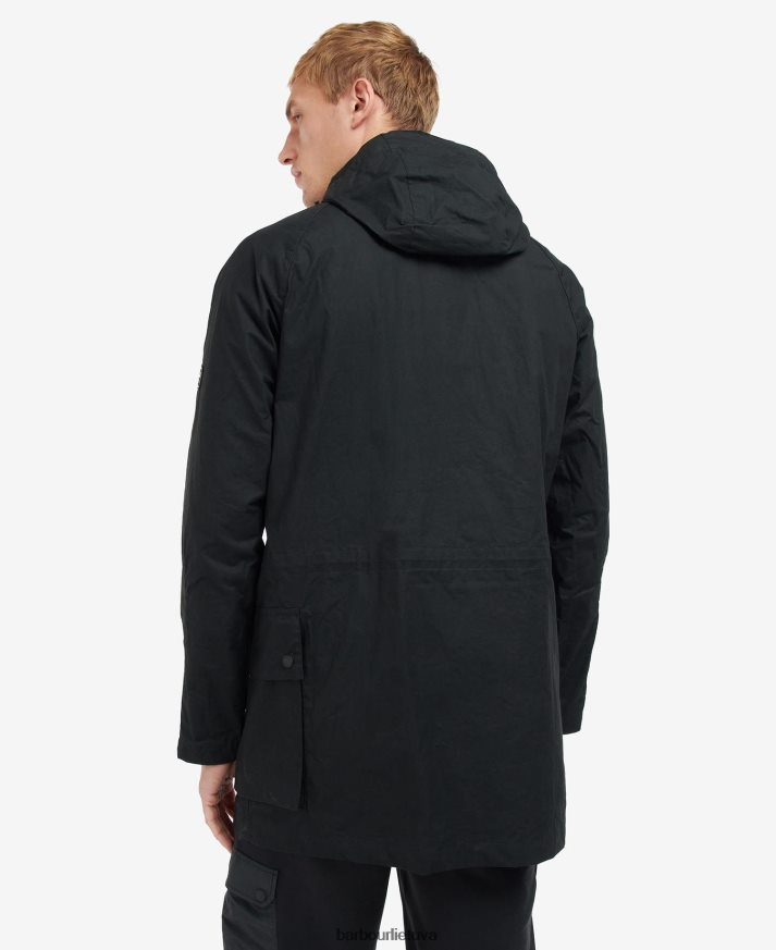 apranga Barbour pasiūlymas laisvalaikio parko paltas klasikinis juodas vyrų 6F6D80176