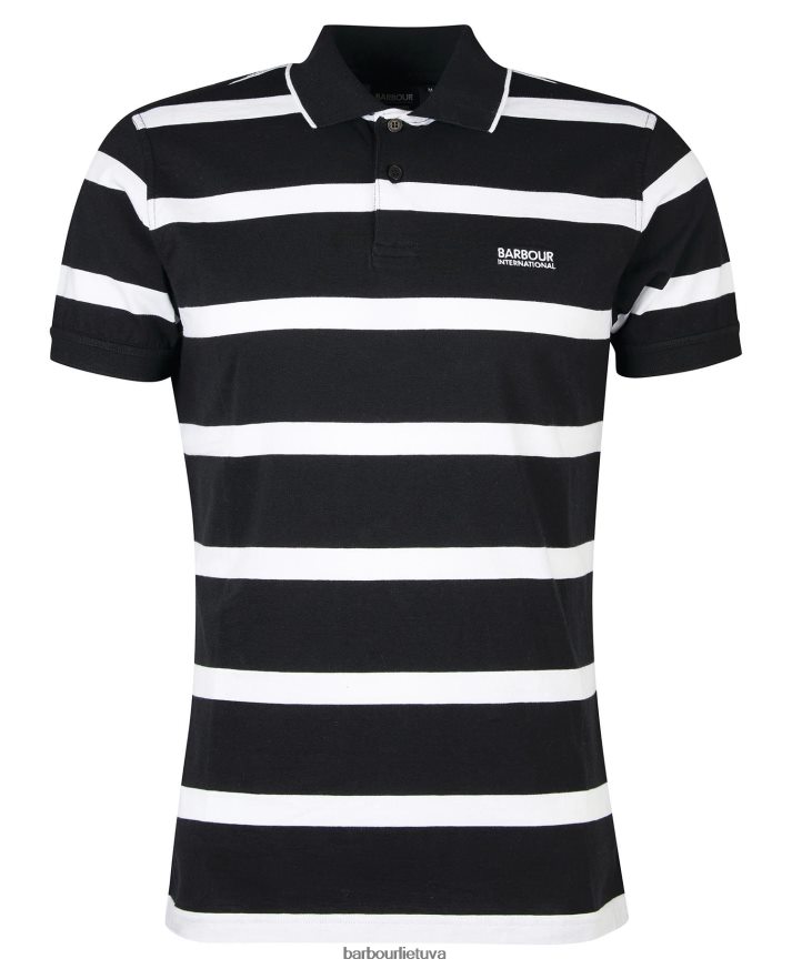 apranga Barbour Cobain dryžuoti polo marškinėliai mėlynas horizontas/balta vyrų 6F6D80692
