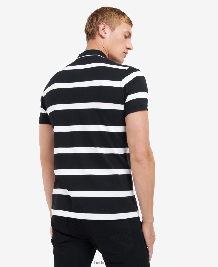apranga Barbour Cobain dryžuoti polo marškinėliai mėlynas horizontas/balta vyrų 6F6D80692