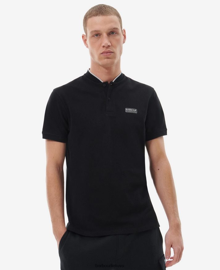 apranga Barbour Lewis sportiniai polo marškinėliai klasikinis juodas vyrų 6F6D80675
