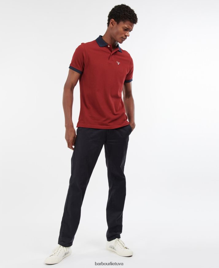 apranga Barbour Lynton polo marškinėliai pilkas marlas vyrų 6F6D80604