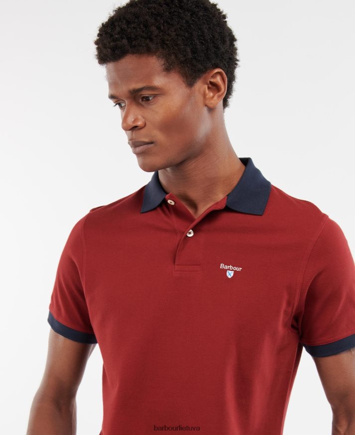 apranga Barbour Lynton polo marškinėliai pilkas marlas vyrų 6F6D80604