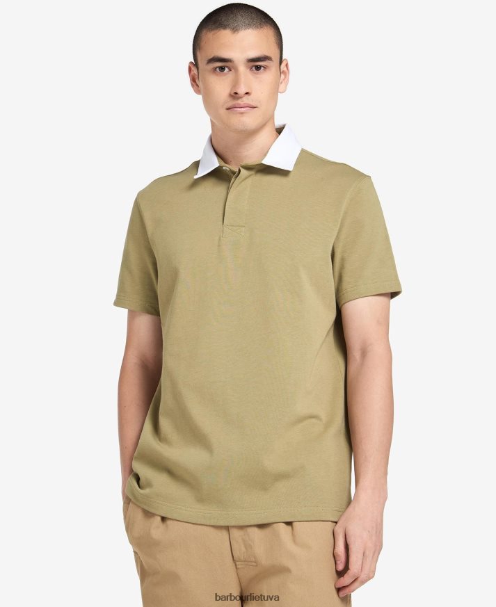 apranga Barbour Wilson polo marškinėliai balintos alyvuogės vyrų 6F6D80703