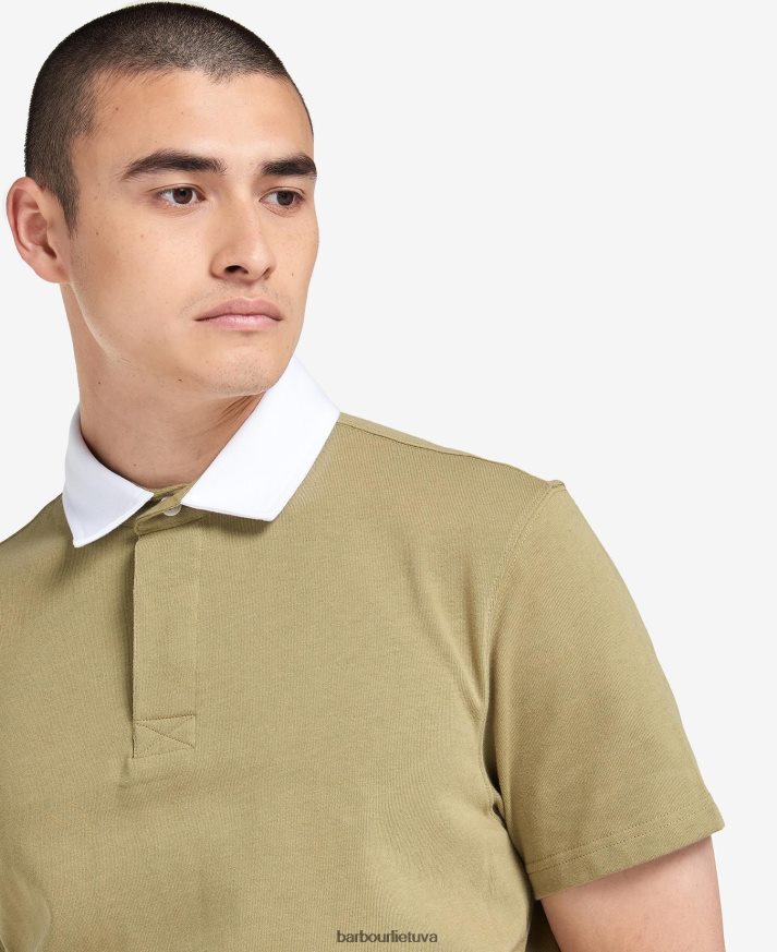 apranga Barbour Wilson polo marškinėliai balintos alyvuogės vyrų 6F6D80703