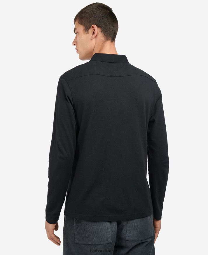 apranga Barbour adie polo marškinėliai ilgomis rankovėmis dk bordo vyrų 6F6D80678