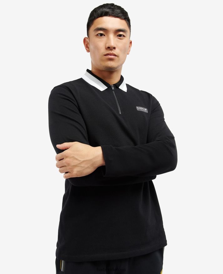 apranga Barbour adisham polo marškinėliai ilgomis rankovėmis baltas vyrų 6F6D80681