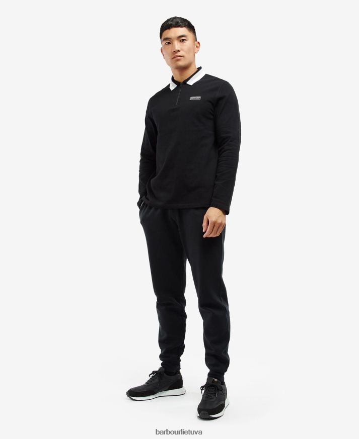 apranga Barbour adisham polo marškinėliai ilgomis rankovėmis baltas vyrų 6F6D80681