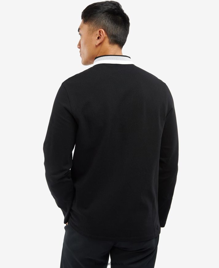 apranga Barbour adisham polo marškinėliai ilgomis rankovėmis baltas vyrų 6F6D80681