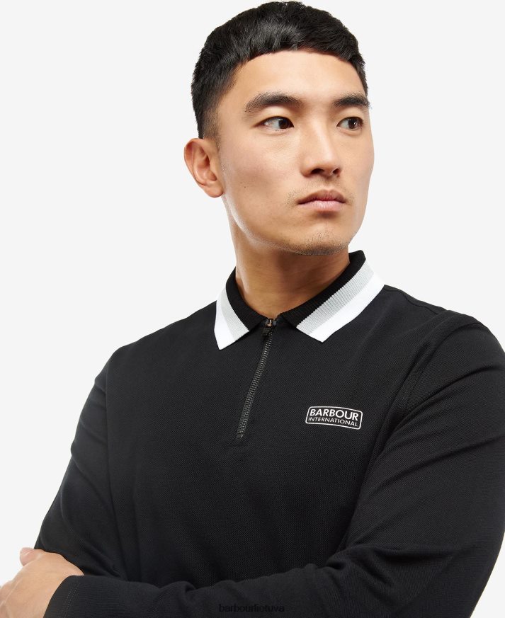 apranga Barbour adisham polo marškinėliai ilgomis rankovėmis baltas vyrų 6F6D80681