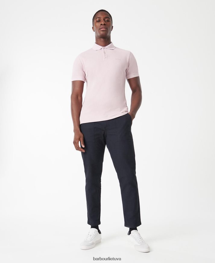 apranga Barbour būtiniausi drabužiai dažyti polo marškinėliai sutemų rožinė vyrų 6F6D80691