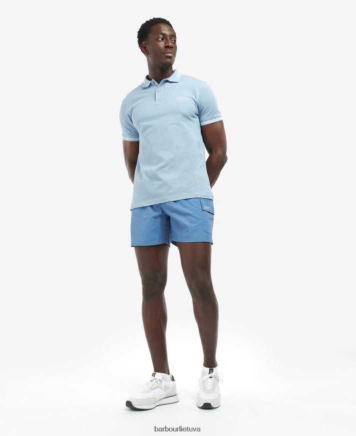 apranga Barbour būtiniausi polo marškinėliai rausvai violetinė vyrų 6F6D80647