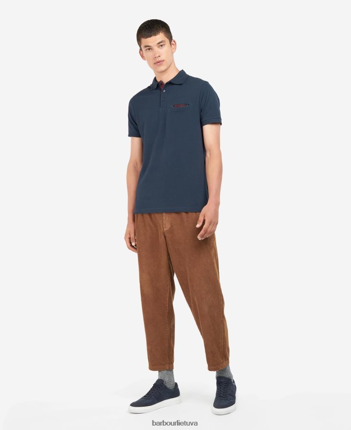 apranga Barbour barwick polo marškinėliai pilkas marlas vyrų 6F6D80702