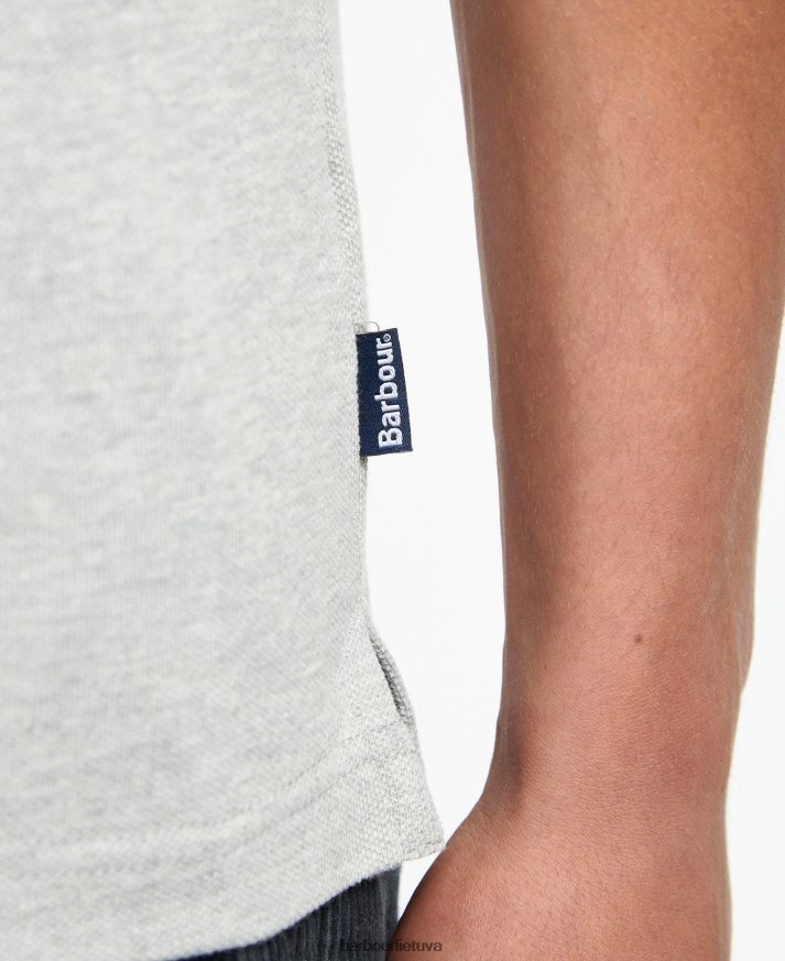 apranga Barbour barwick polo marškinėliai pilkas marlas vyrų 6F6D80721