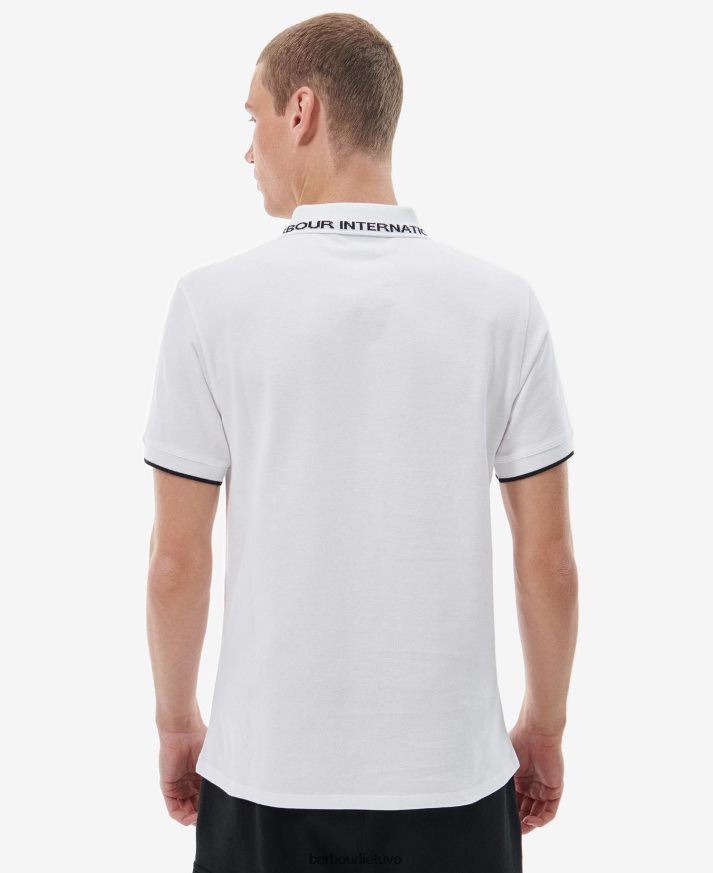 apranga Barbour bates polo marškinėliai klasikinis baltas vyrų 6F6D80656