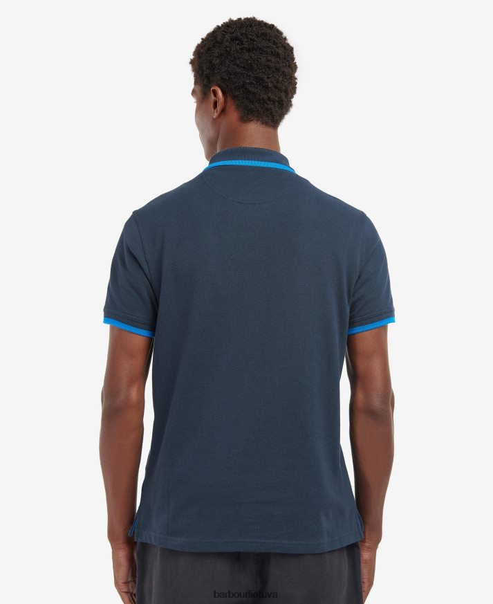 apranga Barbour beaumont polo marškinėliai su užtrauktuku klasikinis laivynas vyrų 6F6D80735
