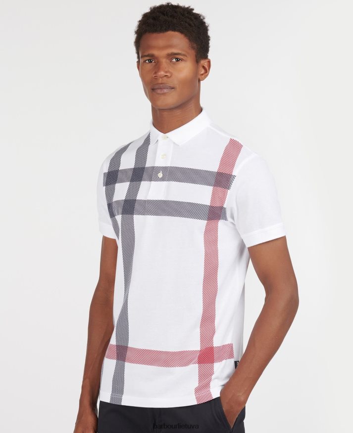 apranga Barbour blaine polo marškinėliai baltas vyrų 6F6D80730