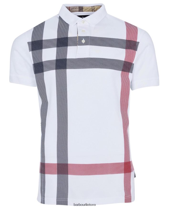 apranga Barbour blaine polo marškinėliai baltas vyrų 6F6D80730
