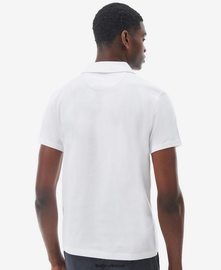 apranga Barbour consett polo marškinėliai klasikinis baltas vyrų 6F6D80599