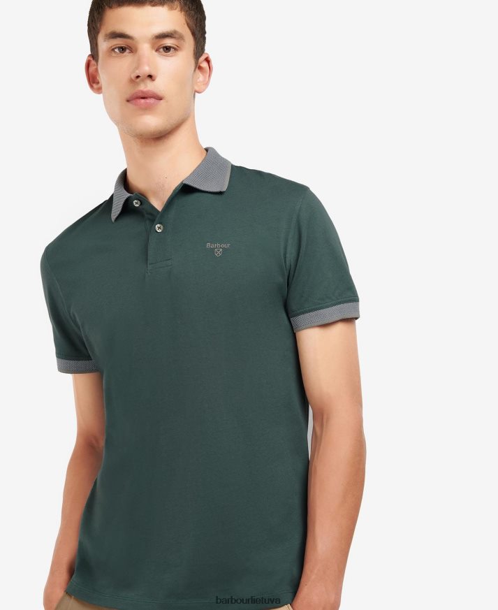 apranga Barbour cornsay polo marškinėliai žali frontonai vyrų 6F6D80562