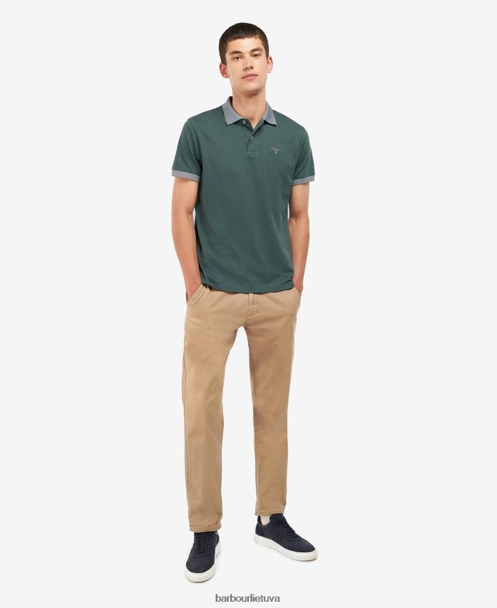 apranga Barbour cornsay polo marškinėliai žali frontonai vyrų 6F6D80562