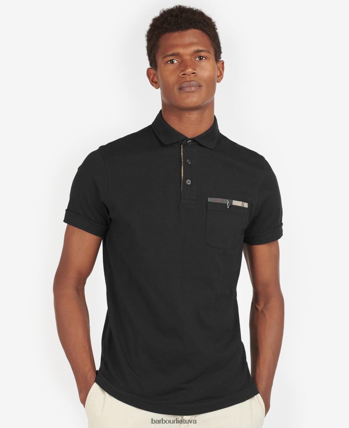 apranga Barbour corpatch polo marškinėliai pilkas marlas/akmuo vyrų 6F6D80554