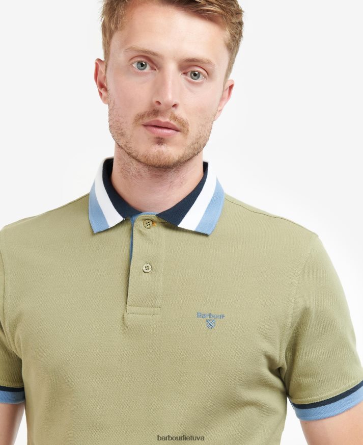 apranga Barbour finkle polo marškinėliai balintos alyvuogės vyrų 6F6D80648