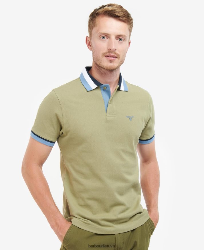 apranga Barbour finkle polo marškinėliai balintos alyvuogės vyrų 6F6D80648