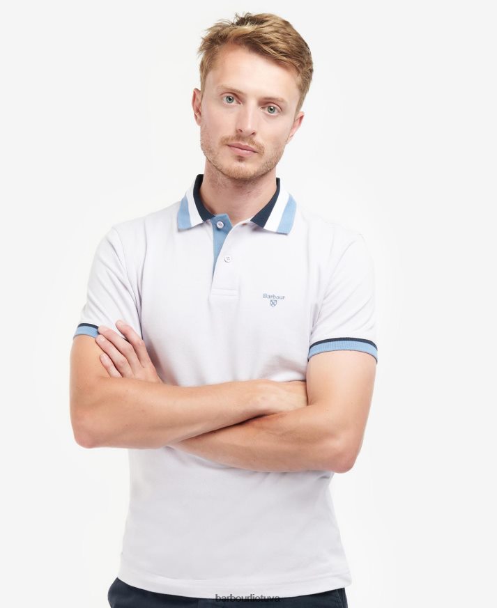 apranga Barbour finkle polo marškinėliai balintos alyvuogės vyrų 6F6D80685