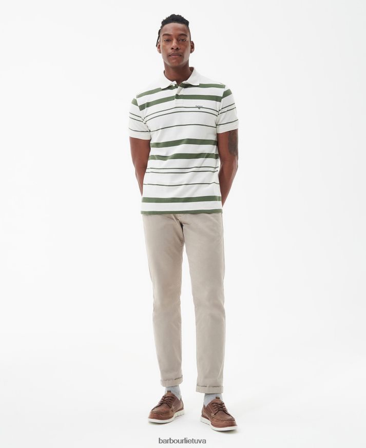 apranga Barbour halden polo marškinėliai šnabžda balta vyrų 6F6D80722