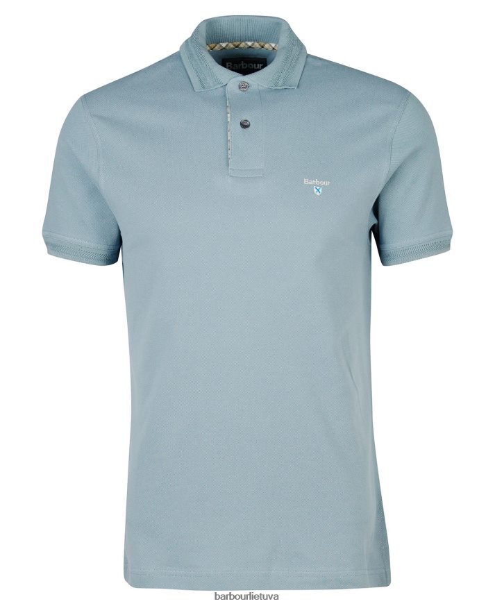 apranga Barbour harrowgate polo marškinėliai skalbtas mėlynai vyrų 6F6D80588