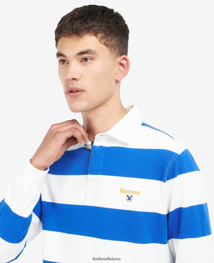 apranga Barbour hollywell dryžuoti regbio marškinėliai šnabžda balta vyrų 6F6D80725